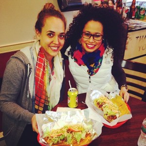 Having a jibarito in Boston's South End with Krystal last month; not the same as Chicago Rican style!